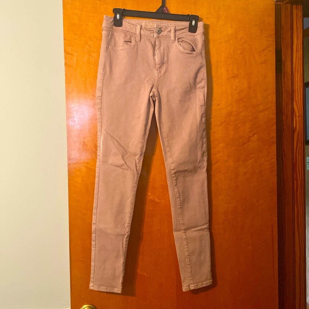 Pink American Eagle Hi-Rise jegging
